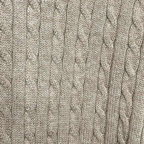 Jones New York Sport Beige Cotton Cashmere Cable Knit Sweater Size XL‎ - Picture 4 of 7